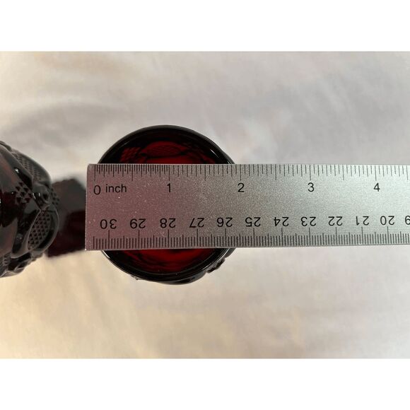 Avon 1876 Cape Cod Ruby Red Small Wine/Cordial Glass Set of Four, 4.5 Inches - Picture 4 of 6